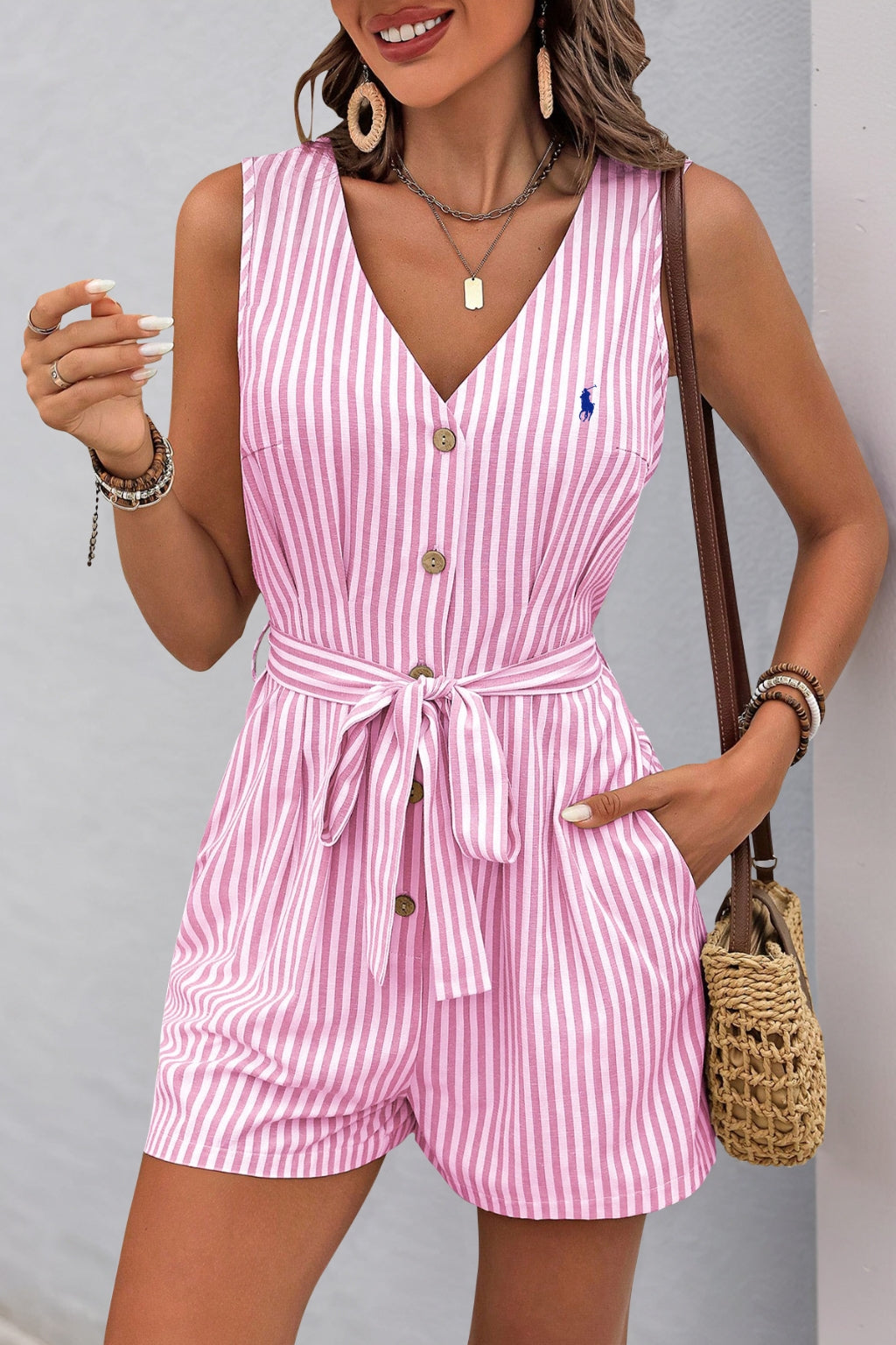 Randig Chic Jumpsuit - Utförsäljning