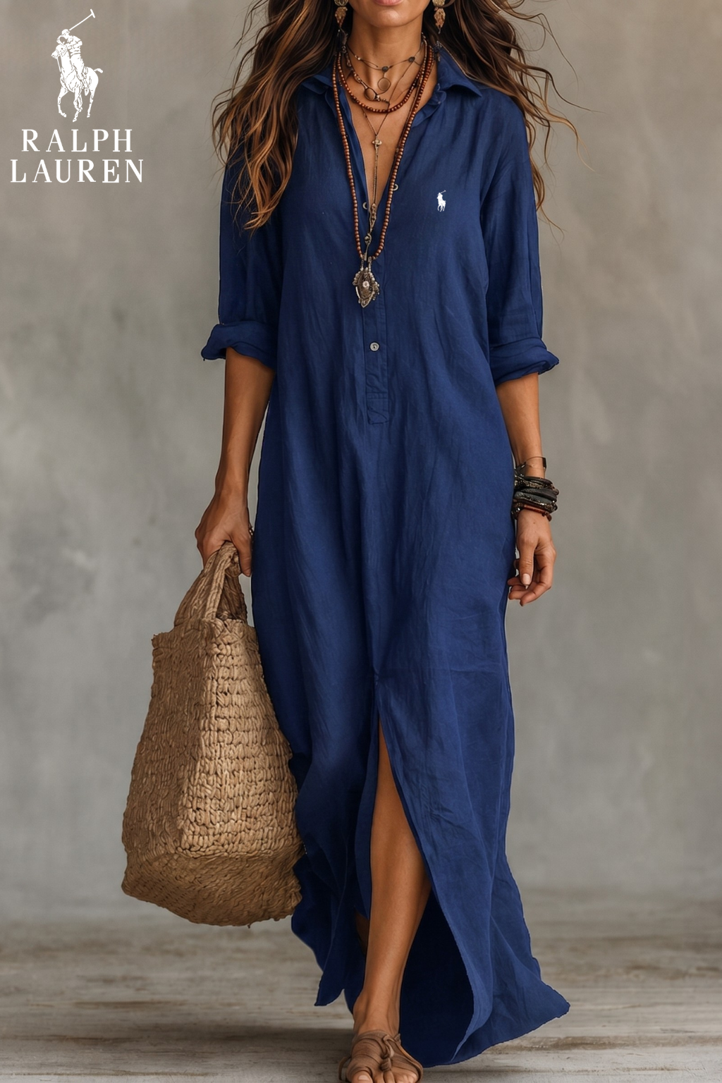 Coastal Breeze Maxi Skjortklänning || Utförsäljning