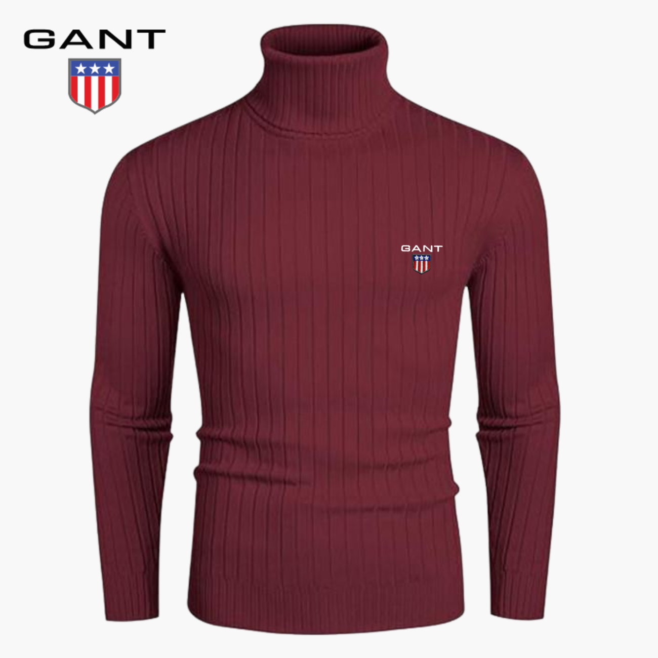 Slim-Fit Stickad Polokrage || Modern Comfort Collection