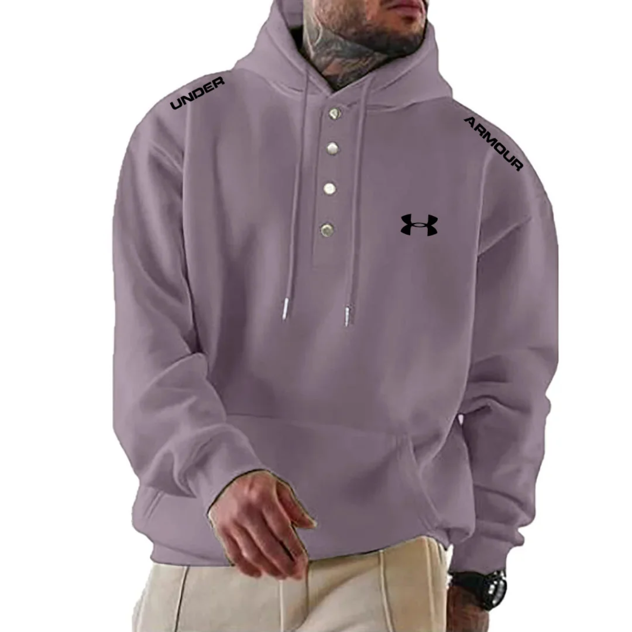 2026 Modern knapp-hoodie - Utförsäljning