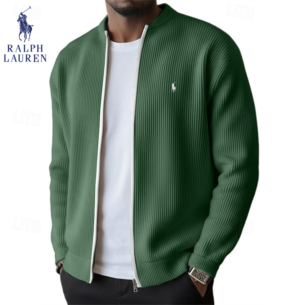 2026 Herrens Ribbade Zip-Up Tröja || Utförsäljning