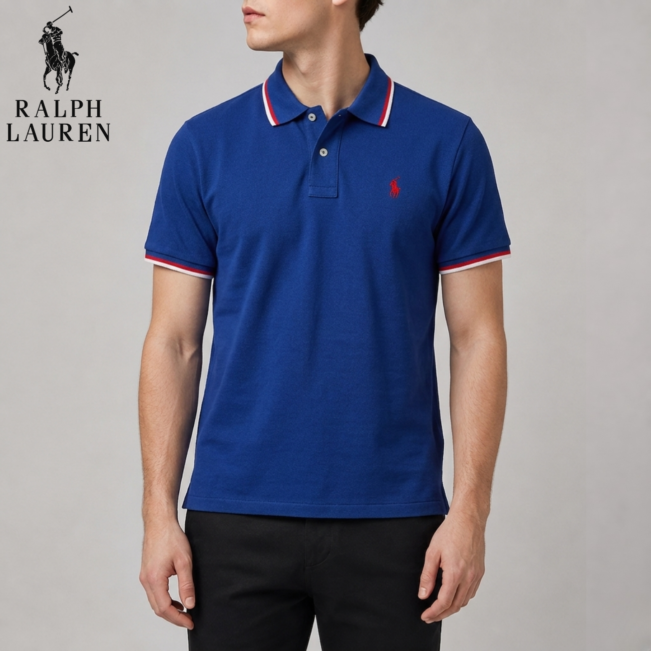 Andningsbar Pikétröja med Kontrastkant || Utförsäljning