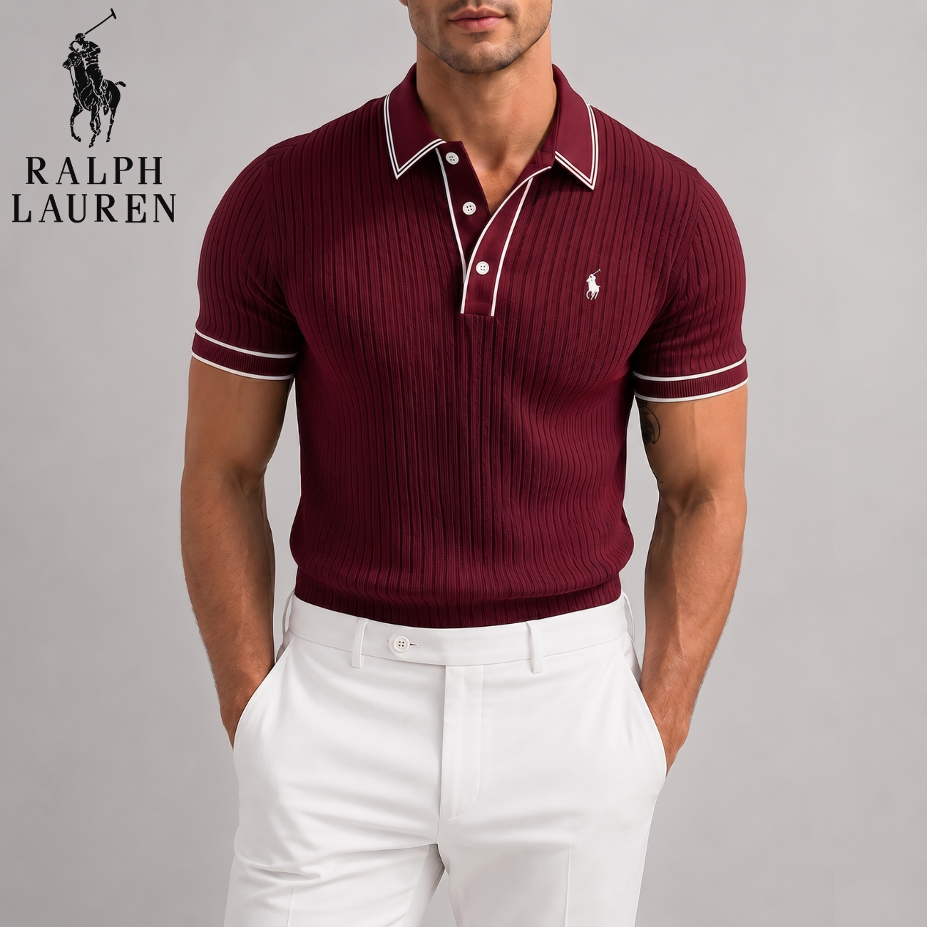 Core Luxe Ribbed Polo || Utförsäljning