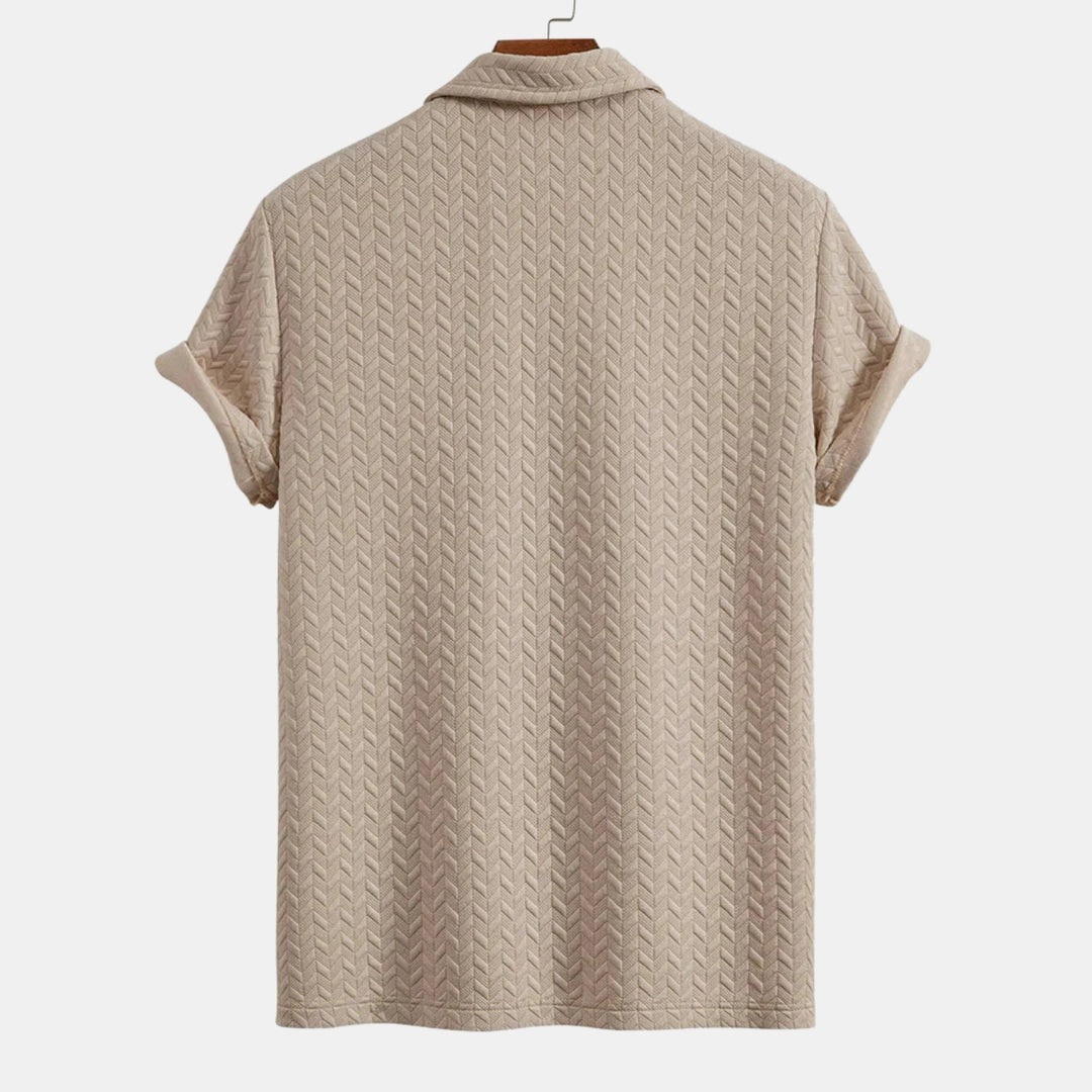 Texturerad Polo- och Shortsset - LAGERRRENSNINGSPRIS
