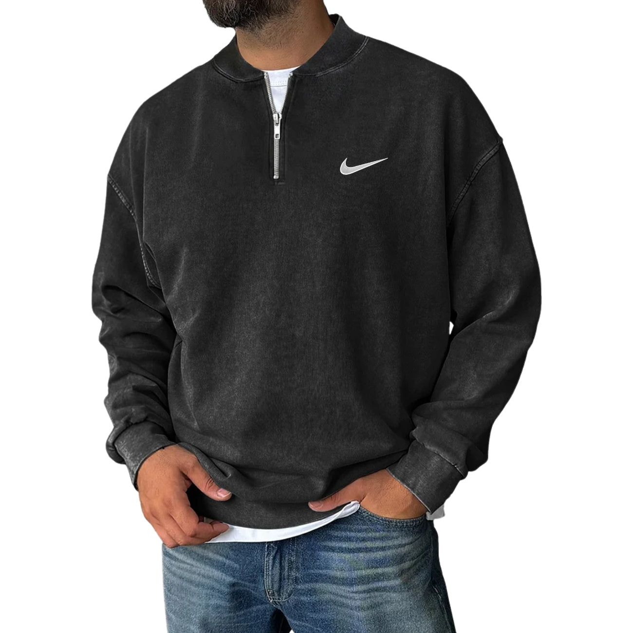 Casual Sweatshirt med Halvdragkedja - UTFÖRSÄLJNING
