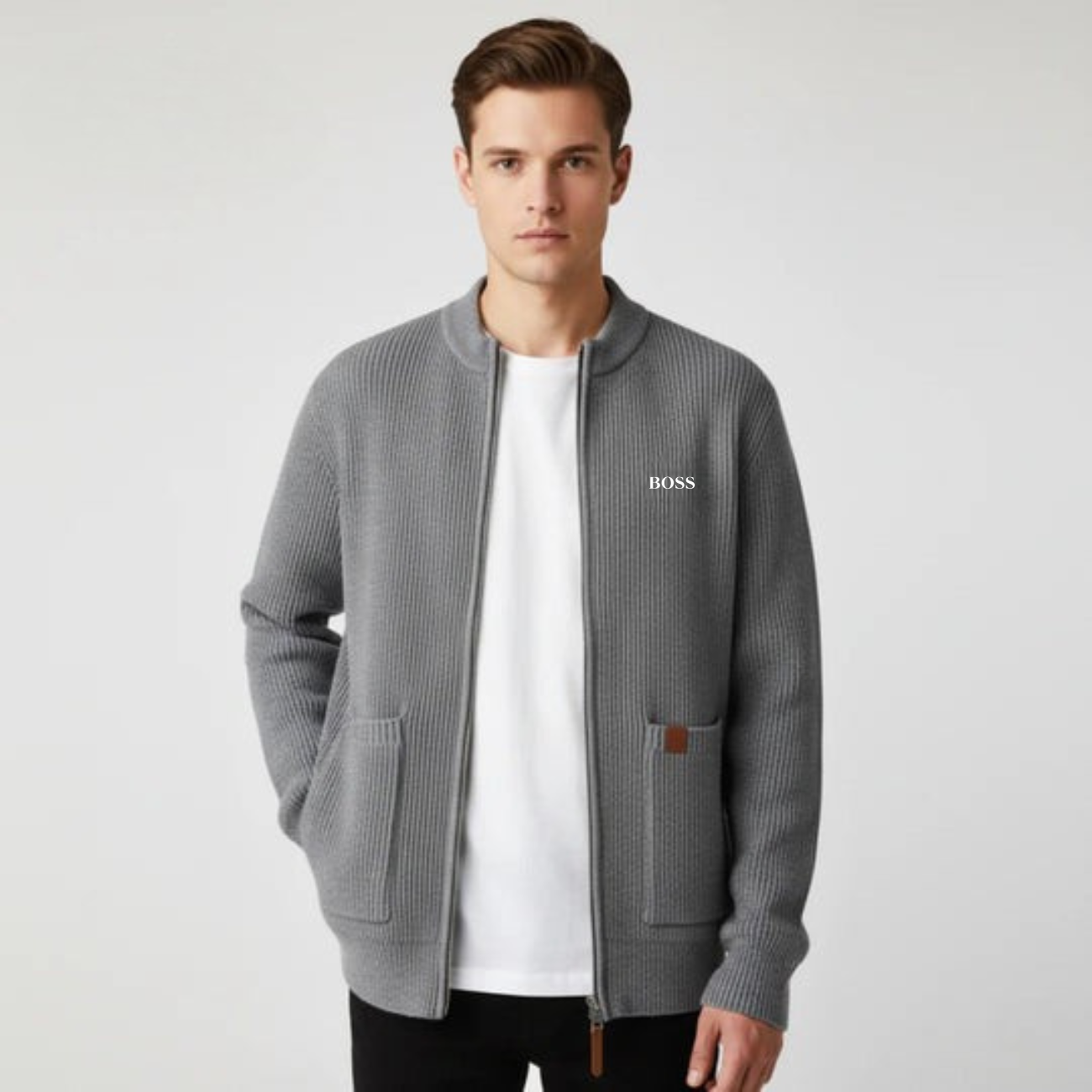 Zippad Stickad Kofta – REAPRIS
