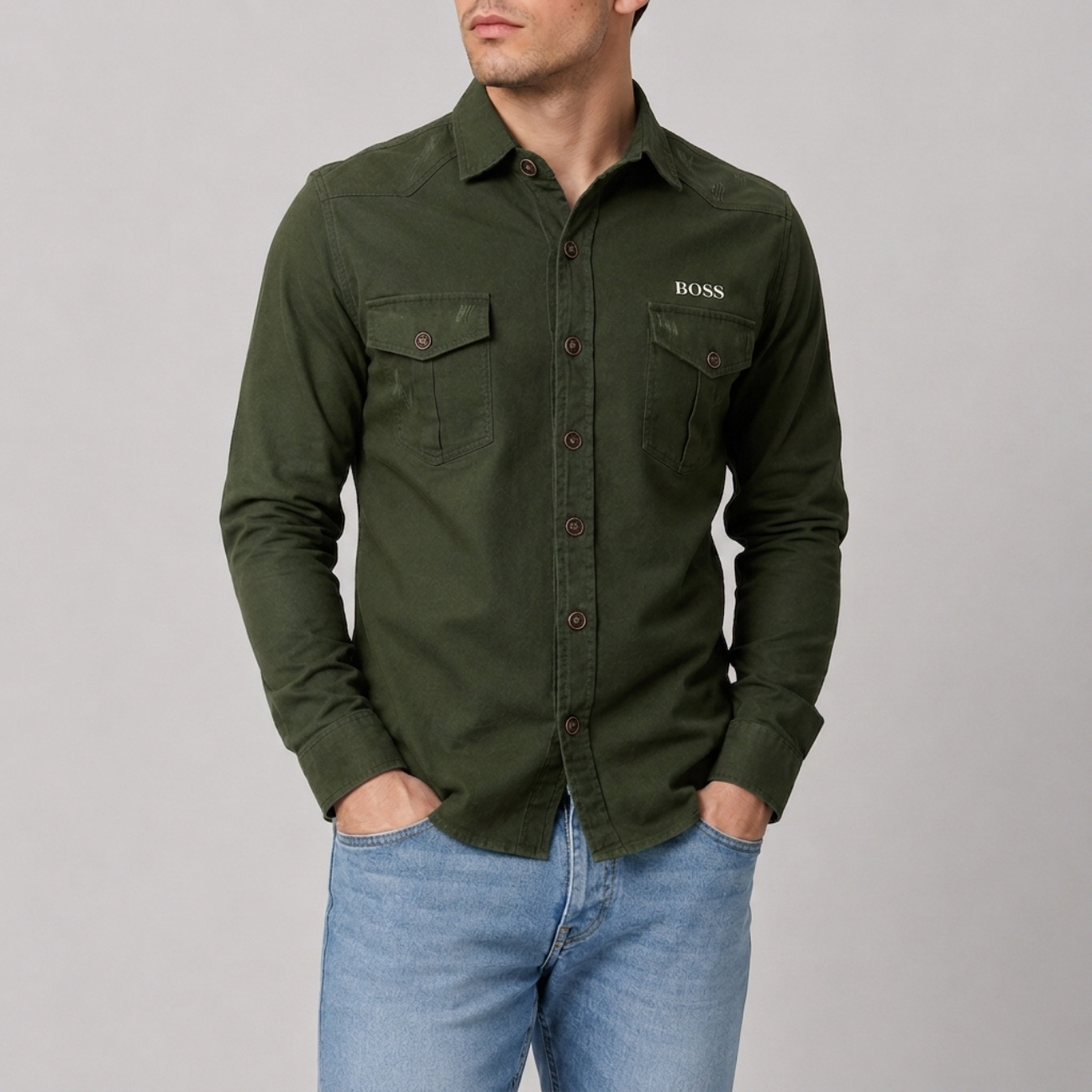 Modern Denimskjorta - Utförsäljning