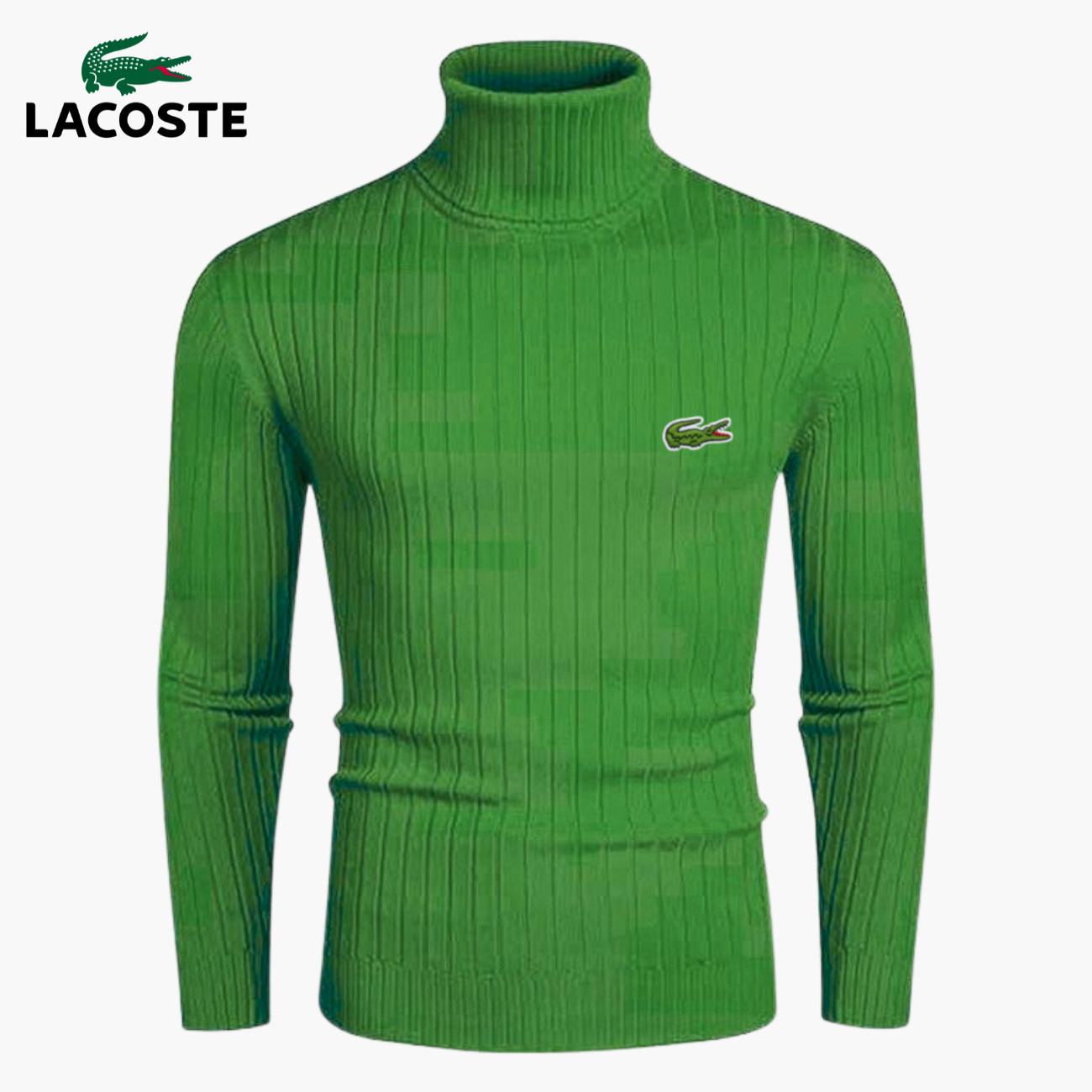 Slim-Fit Stickad Polokrage || Modern Comfort Collection