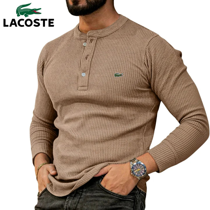 Casual Henley Långärmad Tröja || REA UTGÅENDE VAROR