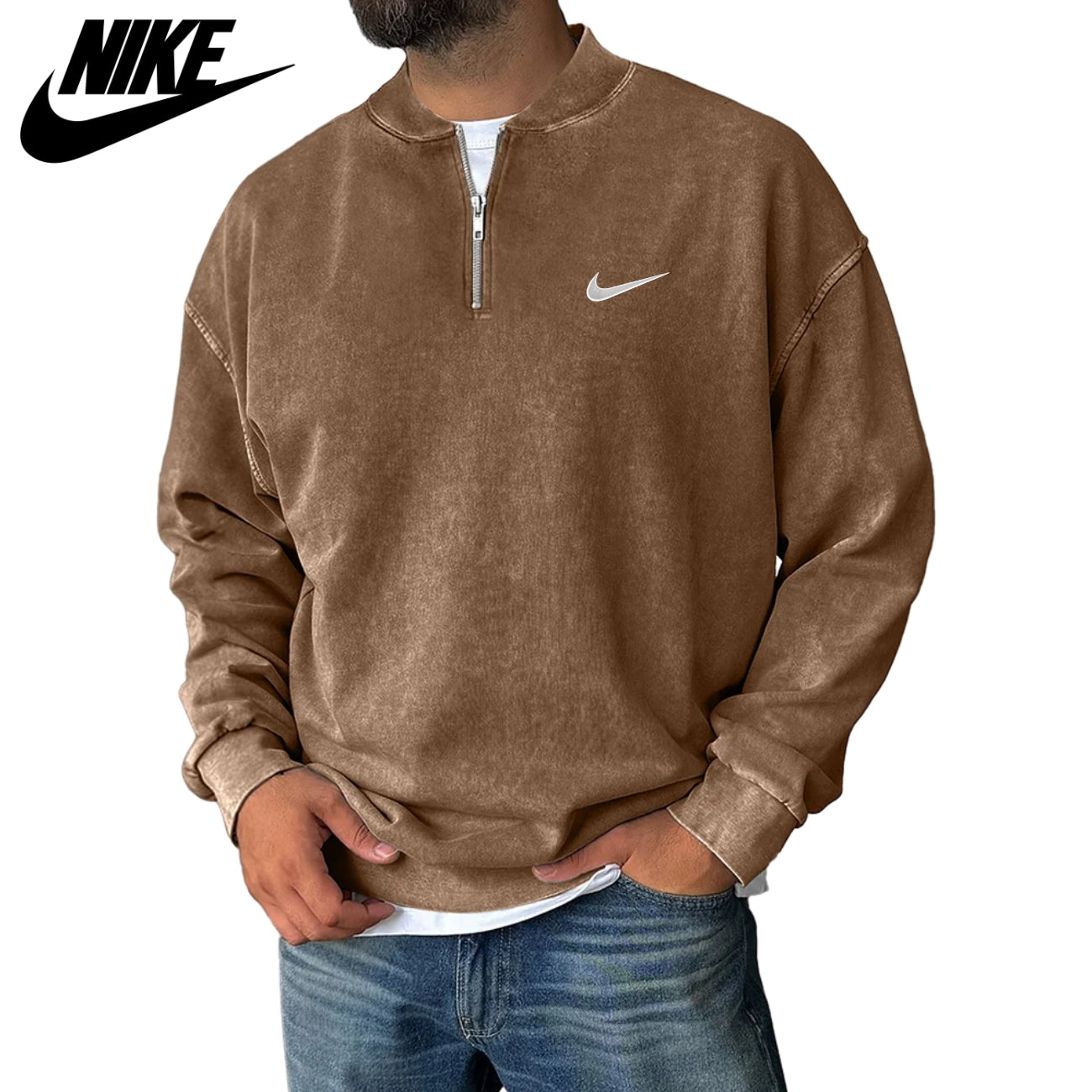 Casual Sweatshirt med Halvdragkedja || UTFÖRSÄLJNING