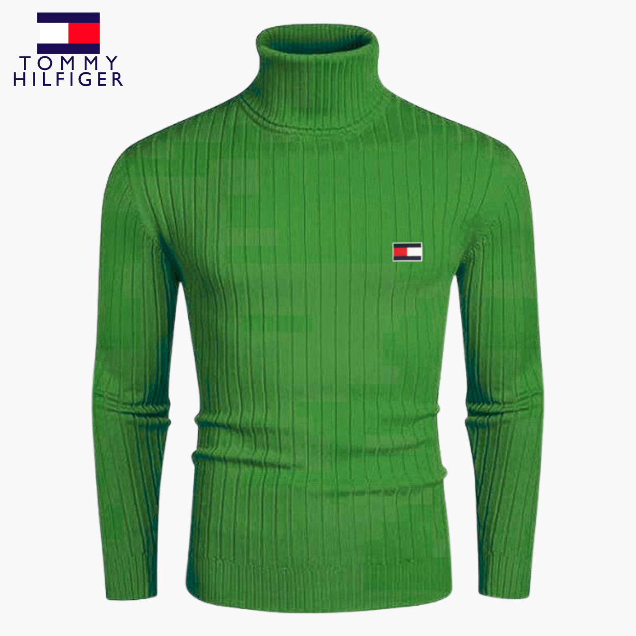 Slim-Fit Stickad Polokrage || Modern Comfort Collection