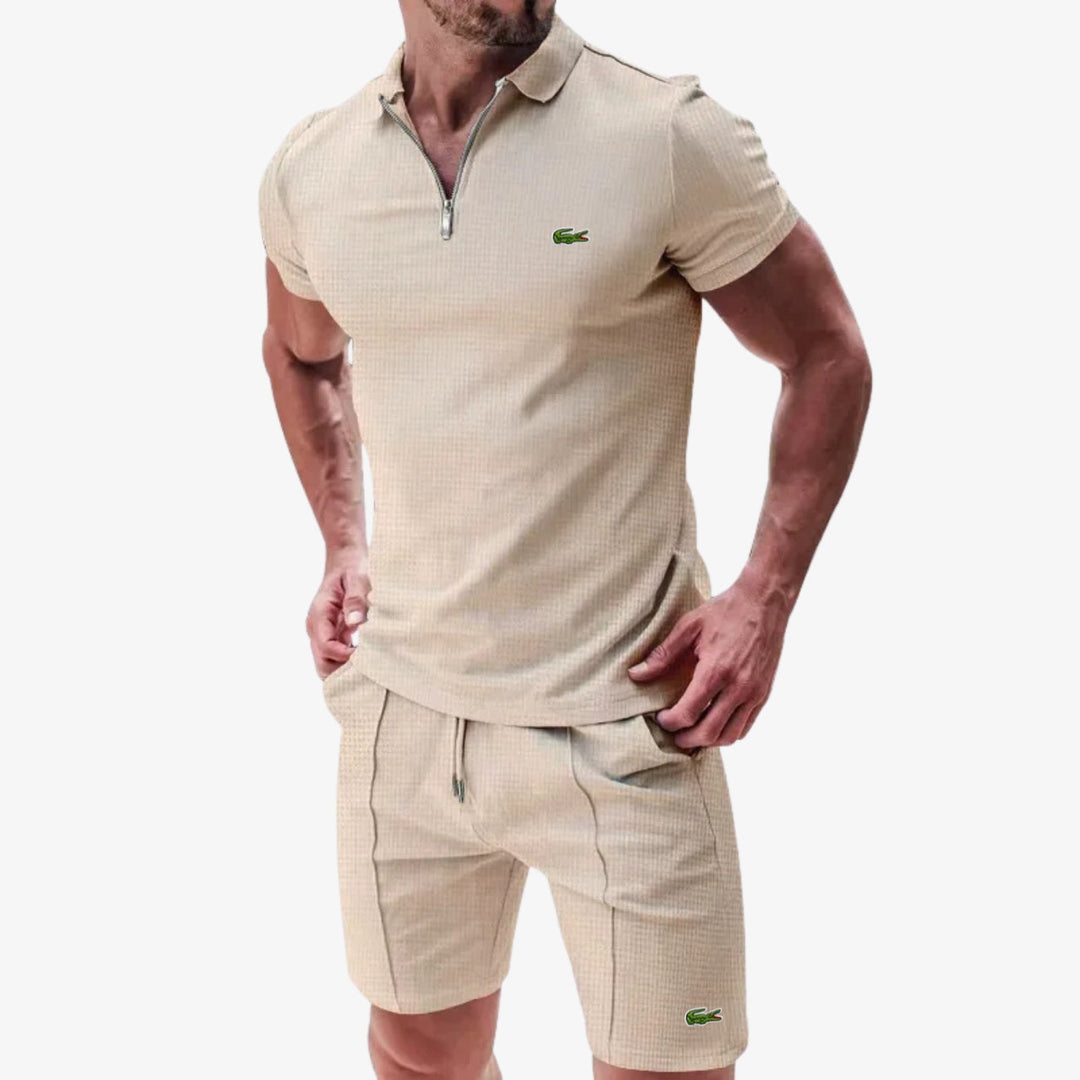 Zip-Polo & Shorts Set - Utförsäljning