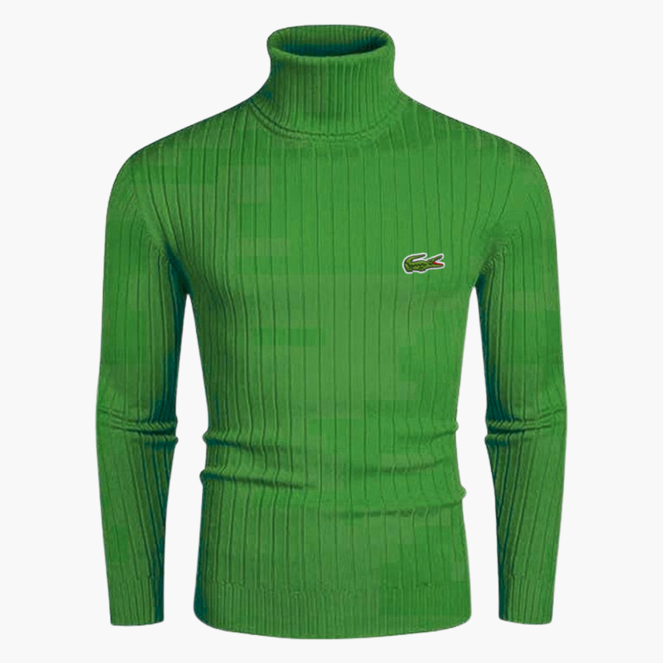 Slim-Fit Stickad Polokrage || Modern Comfort Collection