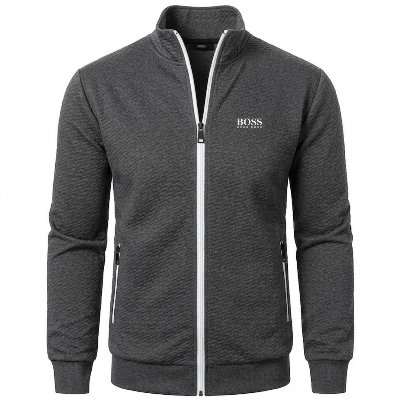 2026 Texturerad Zip-up Jacka - Utförsäljning