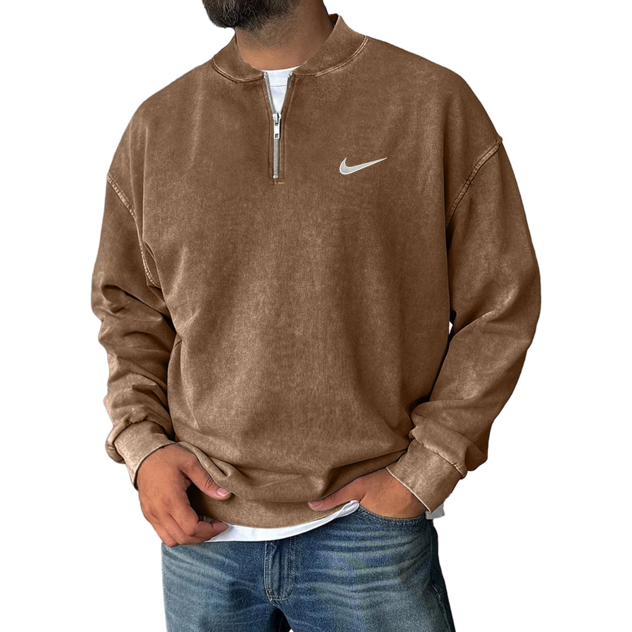 Casual Sweatshirt med Halvdragkedja - UTFÖRSÄLJNING