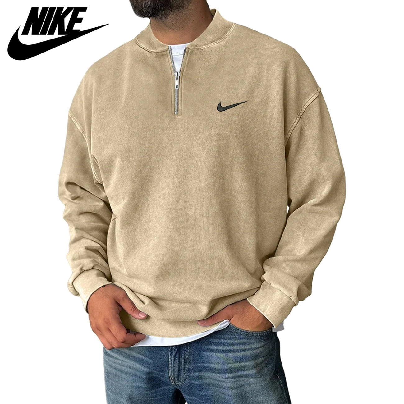 Casual Sweatshirt med Halvdragkedja || UTFÖRSÄLJNING