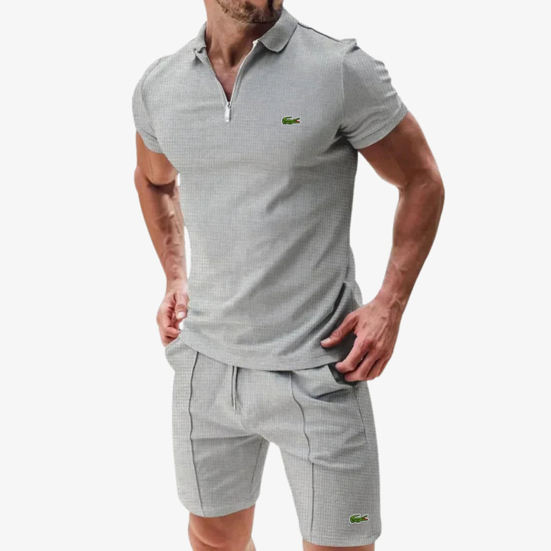 Zip-Polo & Shorts Set - Utförsäljning