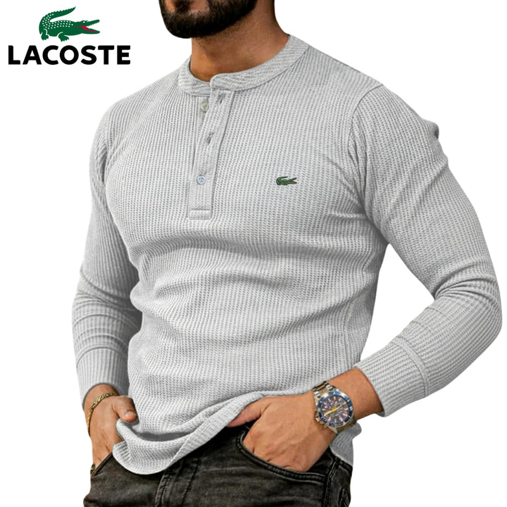 Casual Henley Långärmad Tröja || REA UTGÅENDE VAROR