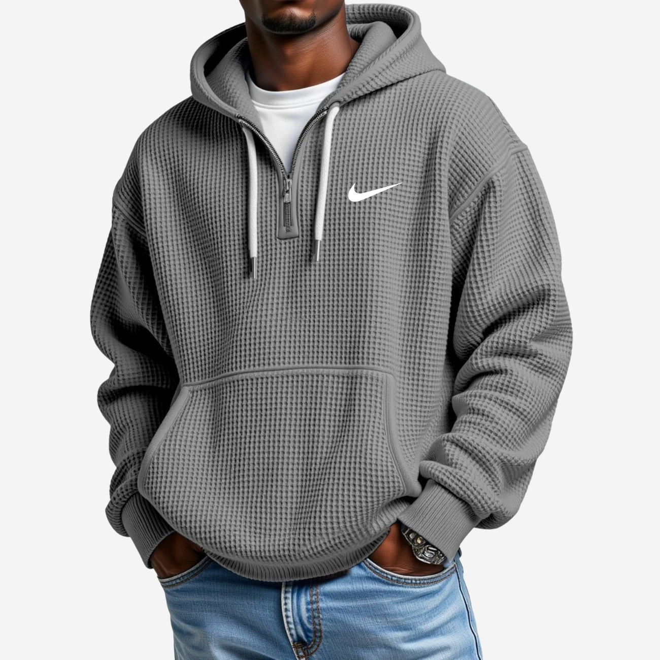 Texturerad Hoodie - UTFÖRSÄLJNINGSPRIS