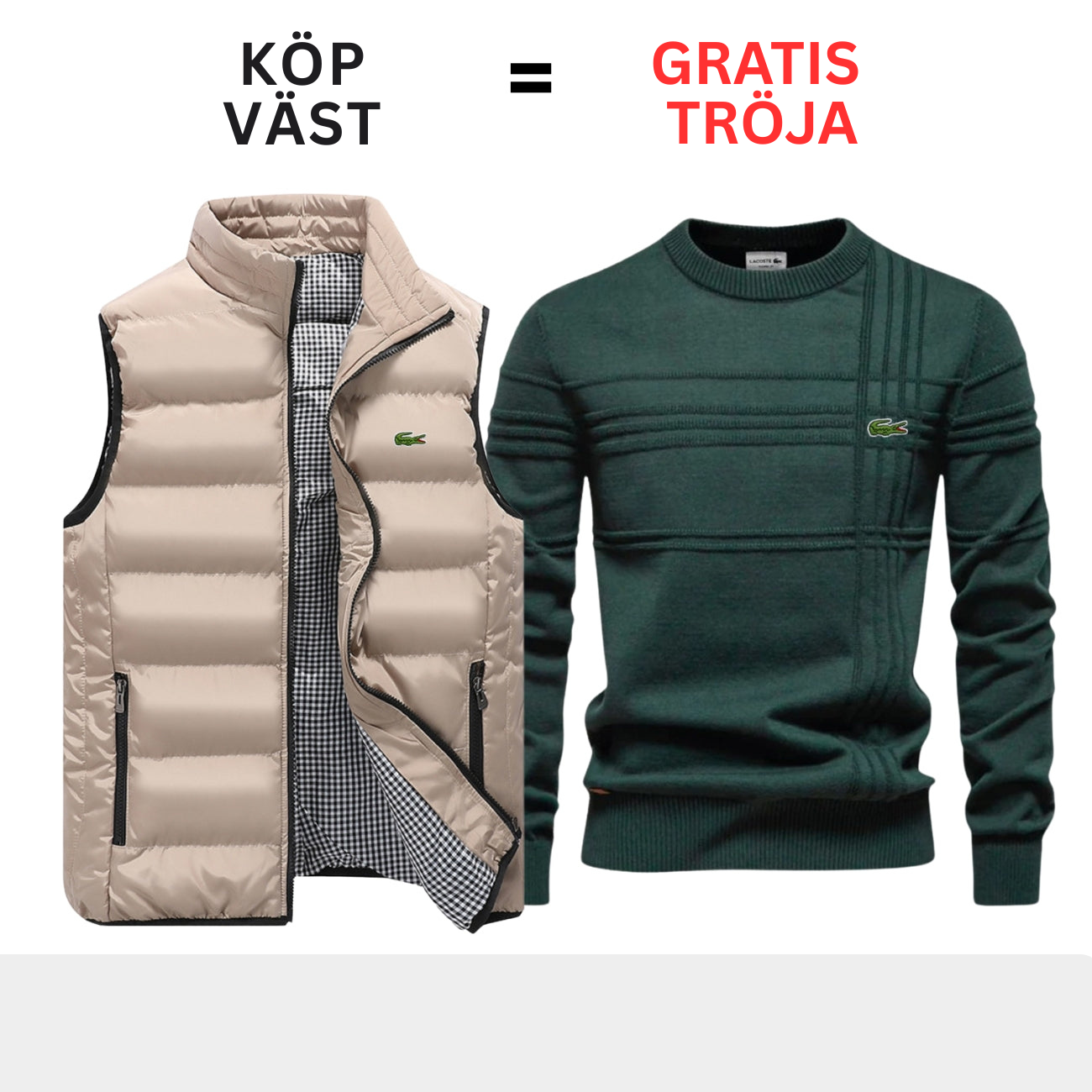 CASUAL VÄST + GRATIS TRÖJA || BEGRÄNSAT ERBJUDANDE
