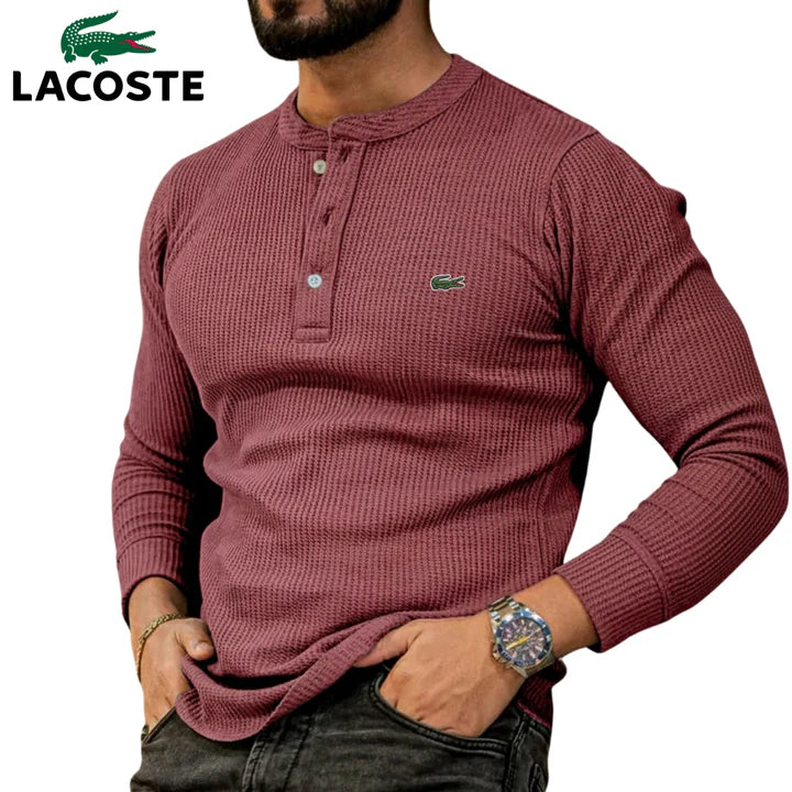 Casual Henley Långärmad Tröja || REA UTGÅENDE VAROR