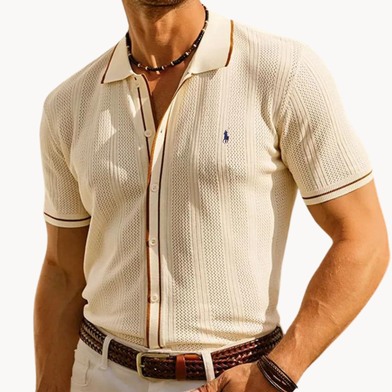 2026 Strukturstickad skjorta smart casual - REAUTFÖRSÄLJNING
