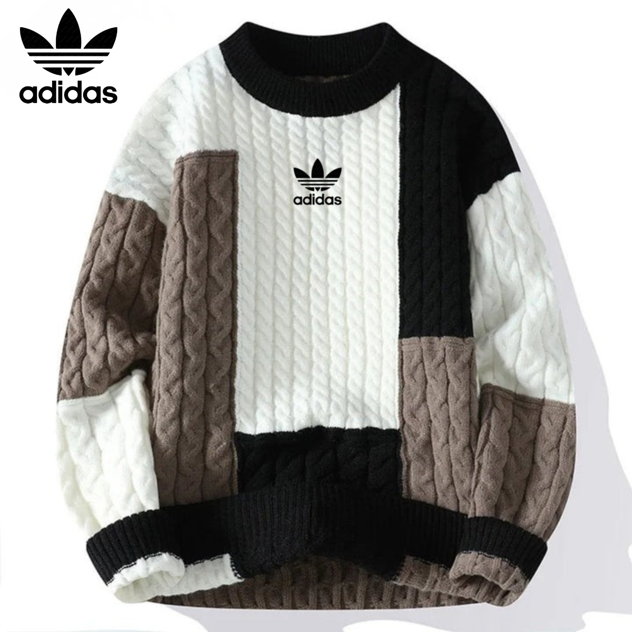 Retro Patchwork Tröja - UTFÖRSÄLJNING AV KOLLEKTION