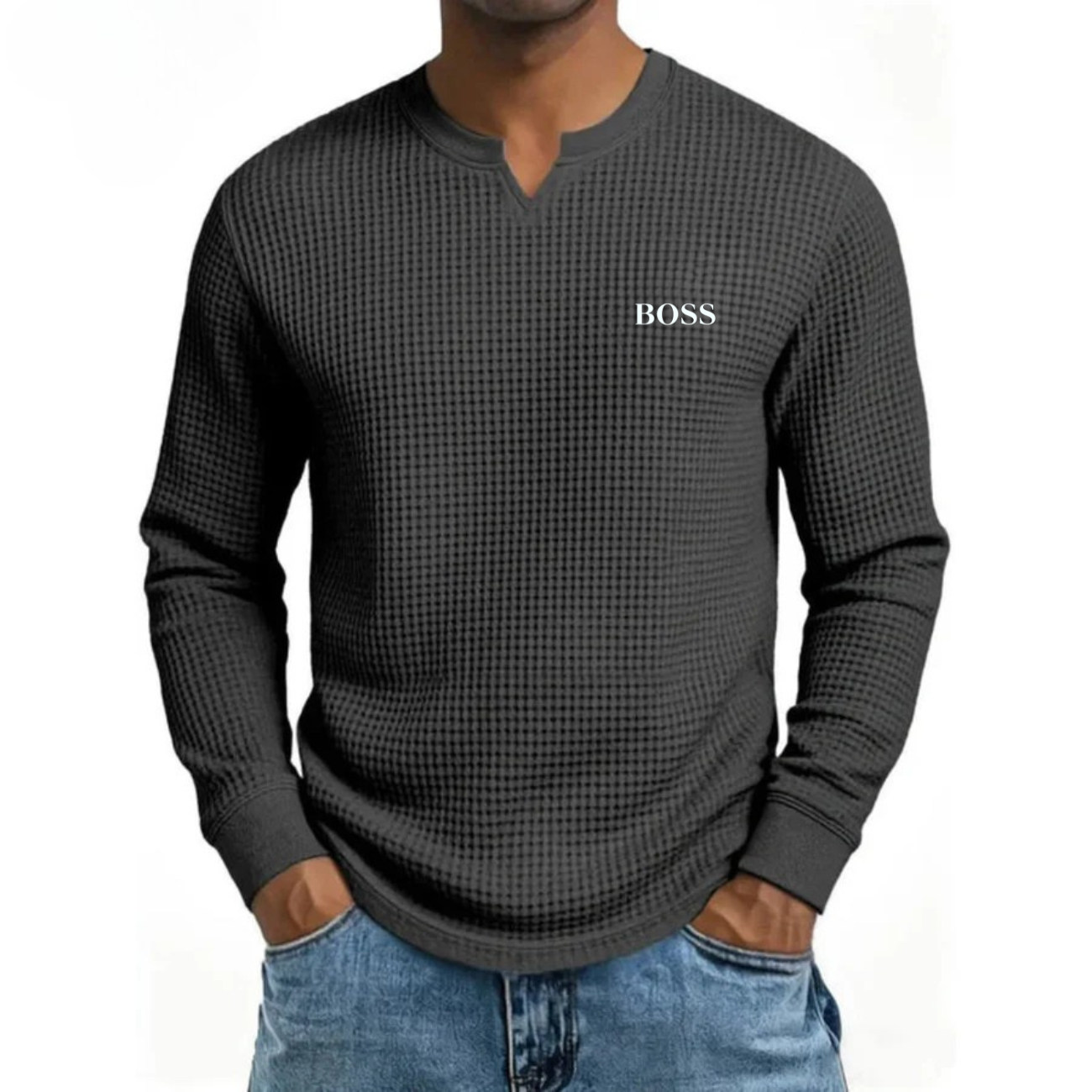 2026 Våffelstickad tröja i smart casual-stil - Begränsad Upplaga