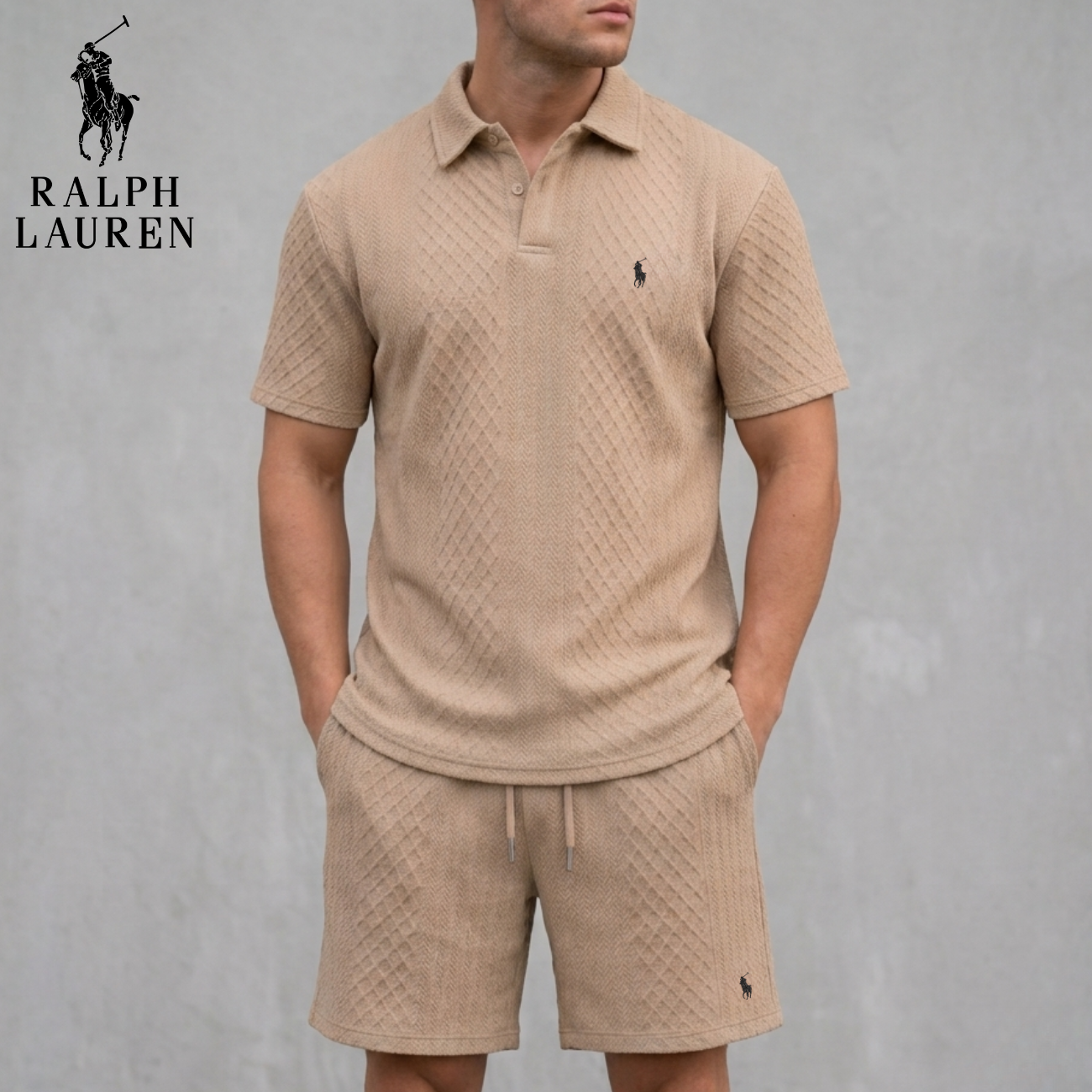 Stickad Pikétröja och Shorts Set || Utförsäljning