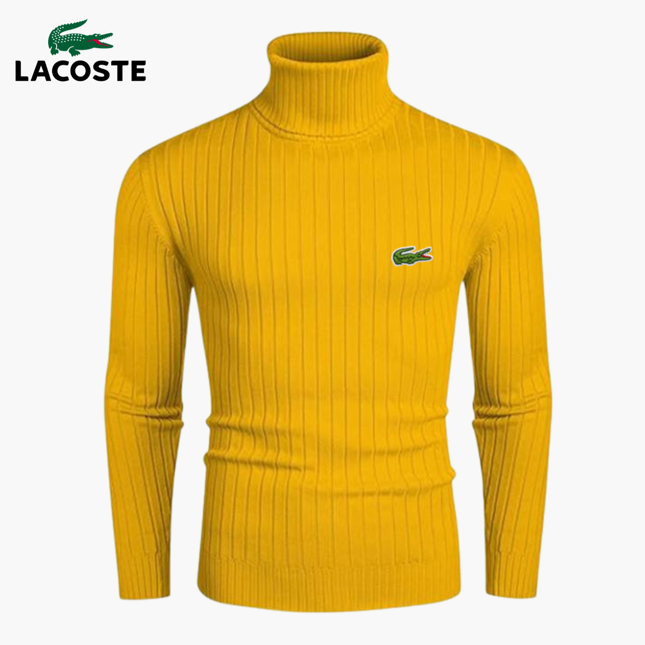 Slim-Fit Stickad Polokrage || Modern Comfort Collection
