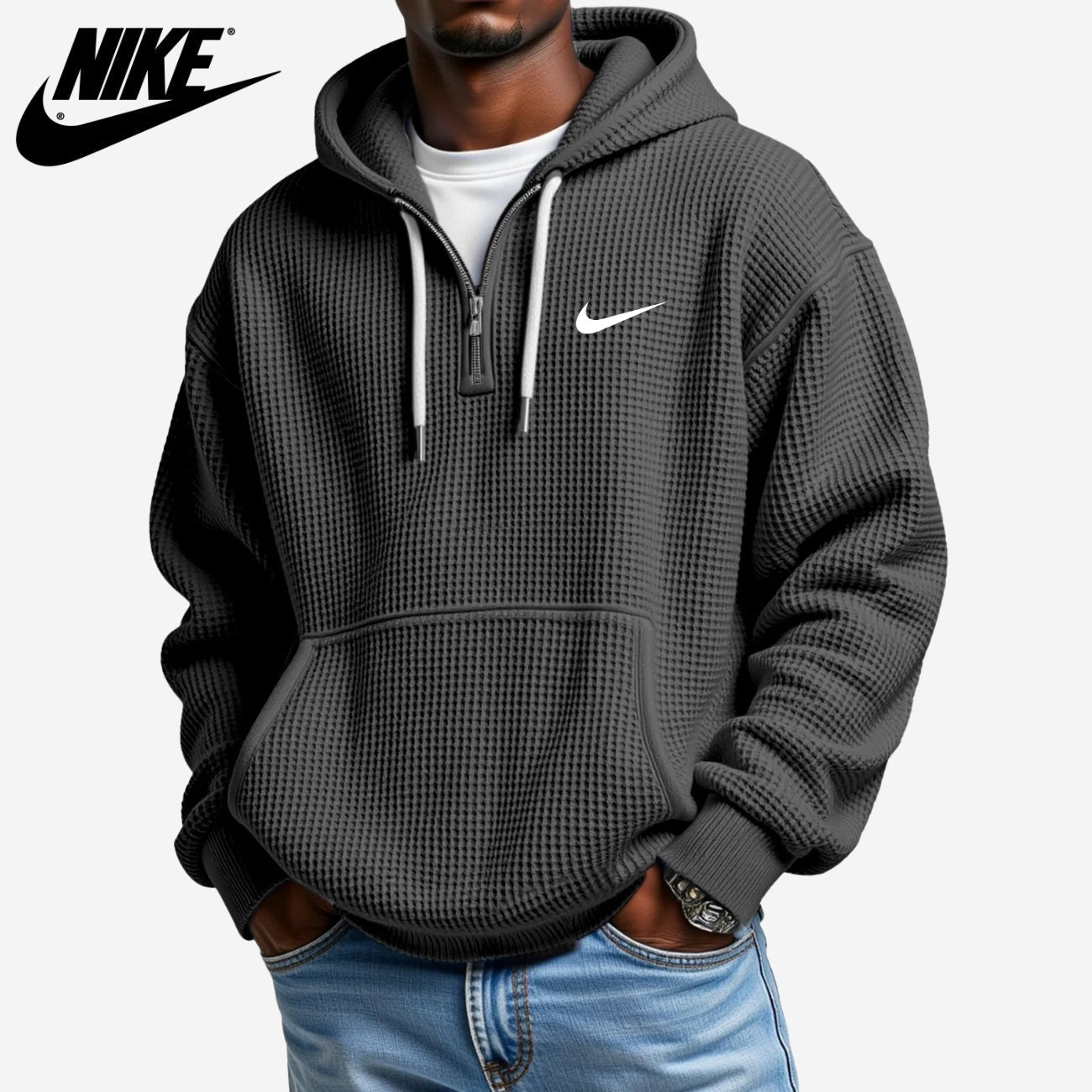 Texturerad Hoodie || UTFÖRSÄLJNINGSPRIS