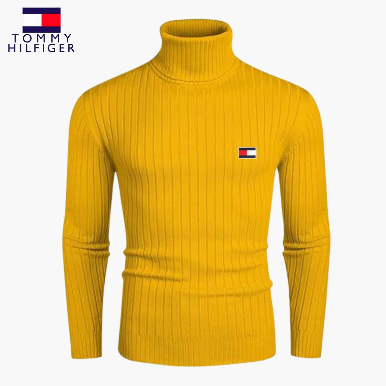 Slim-Fit Stickad Polokrage || Modern Comfort Collection