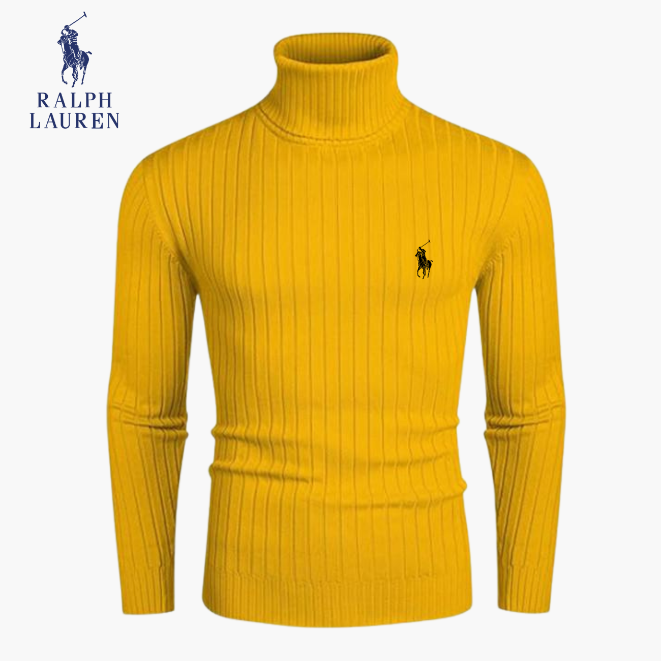 Slim-Fit Stickad Polokrage || Modern Comfort Collection