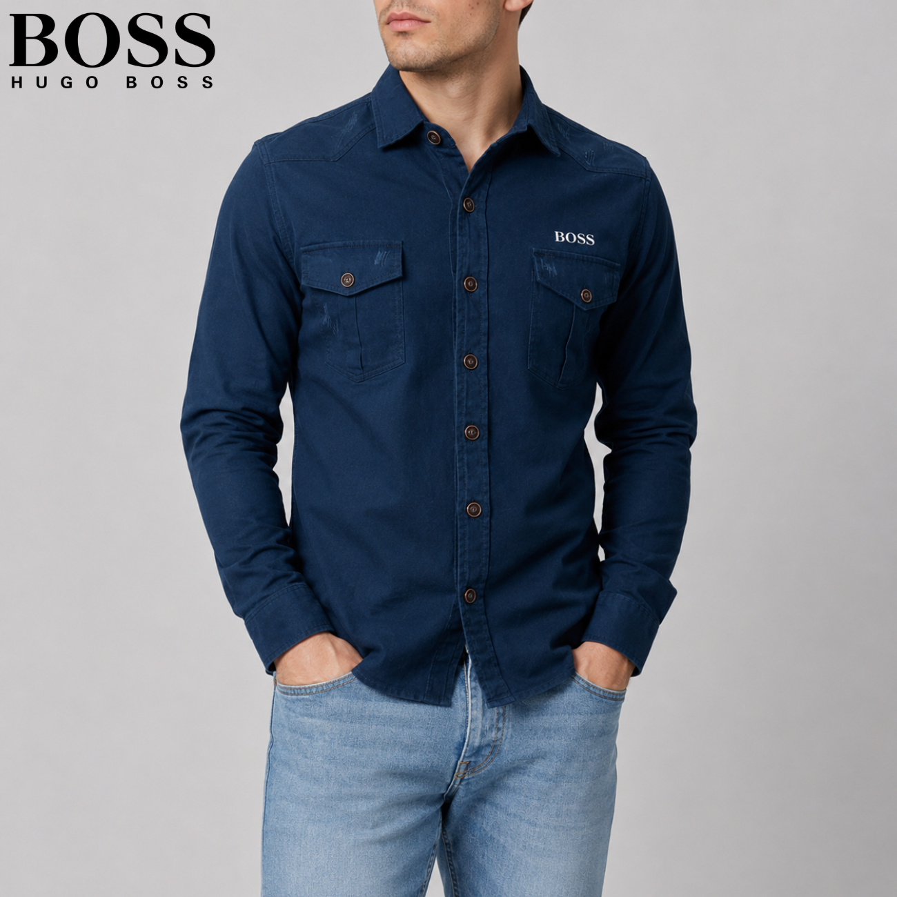 Modern Denimskjorta || Utförsäljning