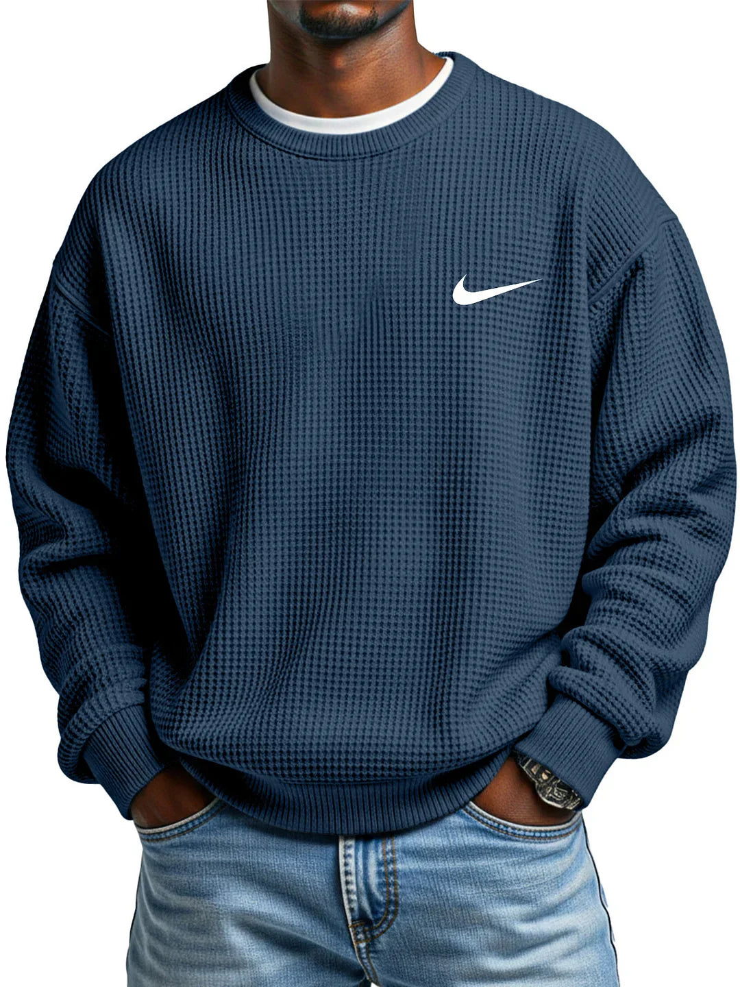 2026 Stickad Crewneck Sweatshirt || Utförsäljning