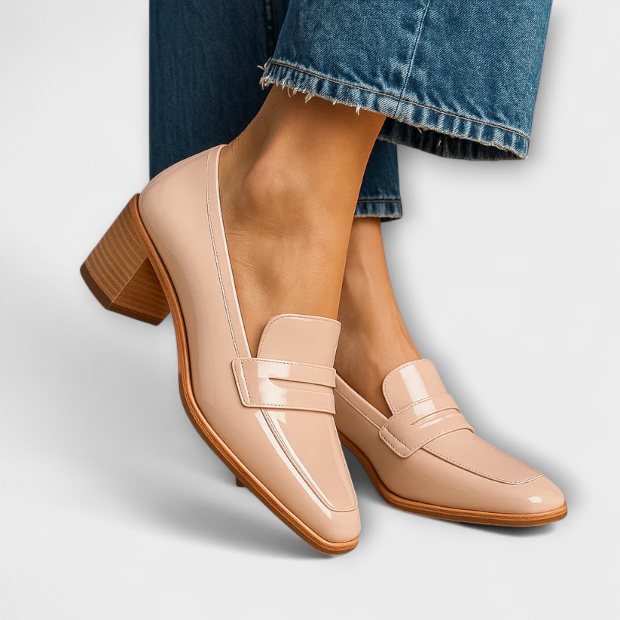 Adeline - Glänsande statement-loafers