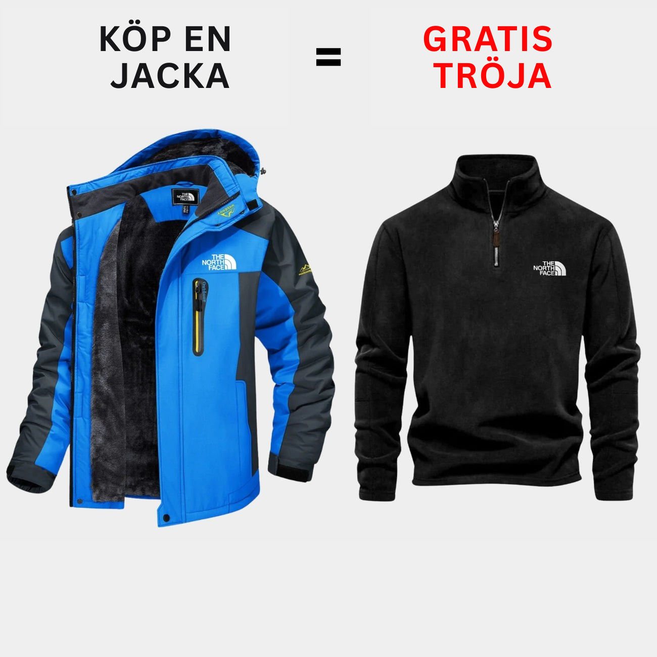 Isolerad utomhusjacka + Gratis tröja — Erbjudande under begränsad tid