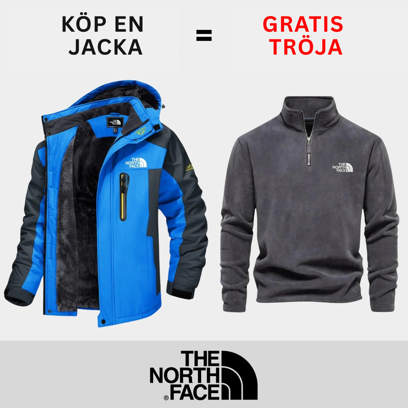 Isolerad utomhusjacka + Gratis tröja || Erbjudande under begränsad tid