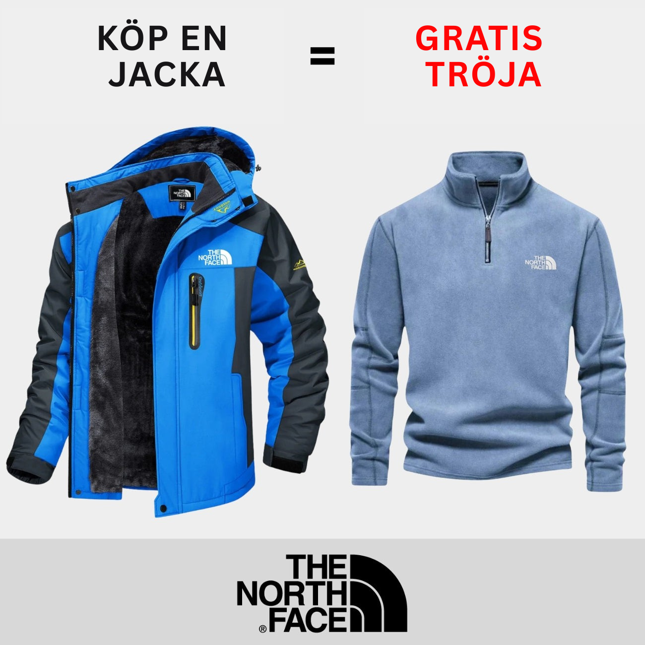 Isolerad utomhusjacka + Gratis tröja || Erbjudande under begränsad tid
