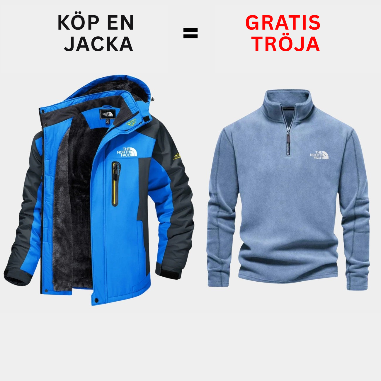 Isolerad utomhusjacka + Gratis tröja — Erbjudande under begränsad tid