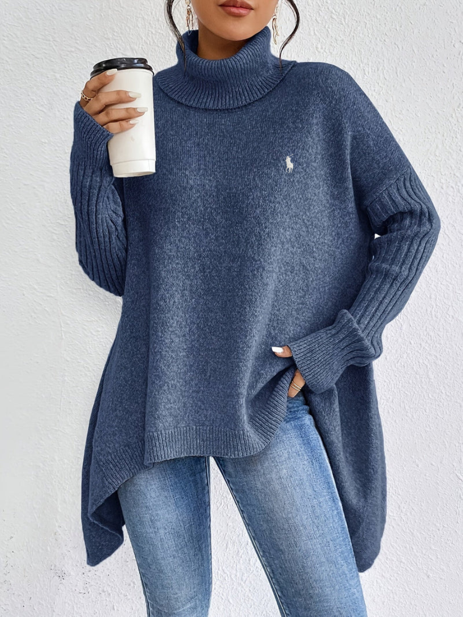 2026 Elegant Oversized Polotröja i Stickat * Utförsäljning