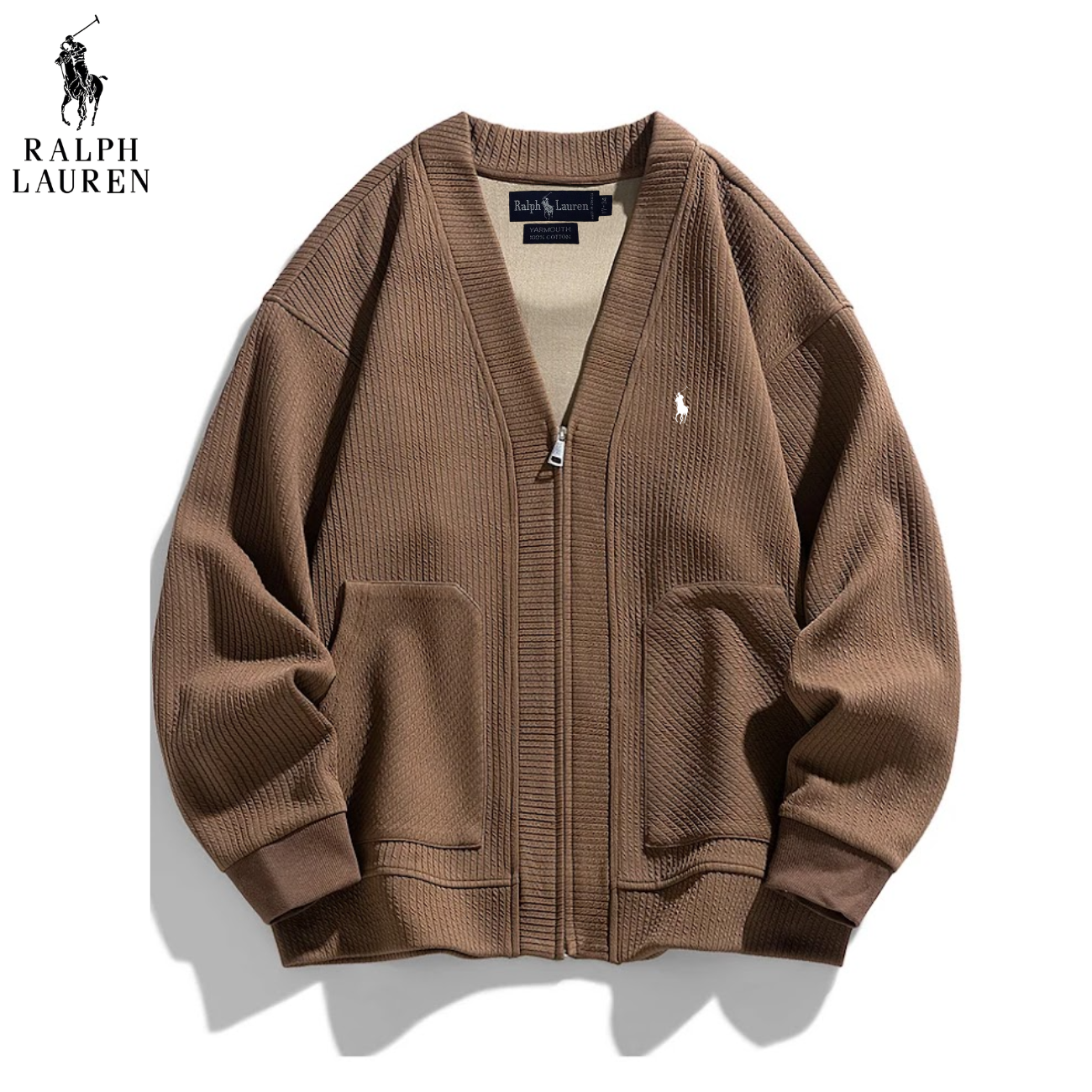 2026 Zip-up Cardigan i Strukturstickning || UTFÖRSÄLJNING