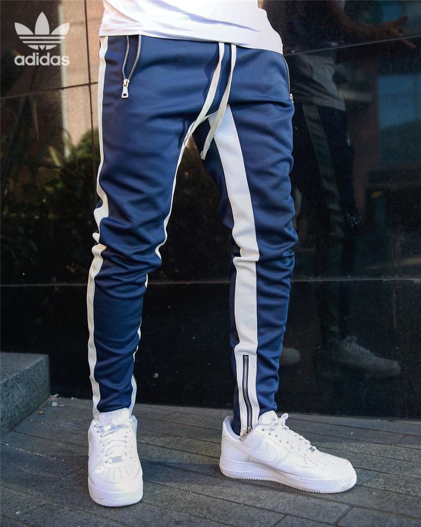 Tvåfärgade Joggingbyxor med Dragkedjor || Streetwearstil