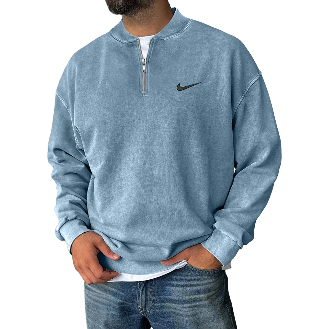 Casual Sweatshirt med Halvdragkedja - UTFÖRSÄLJNING