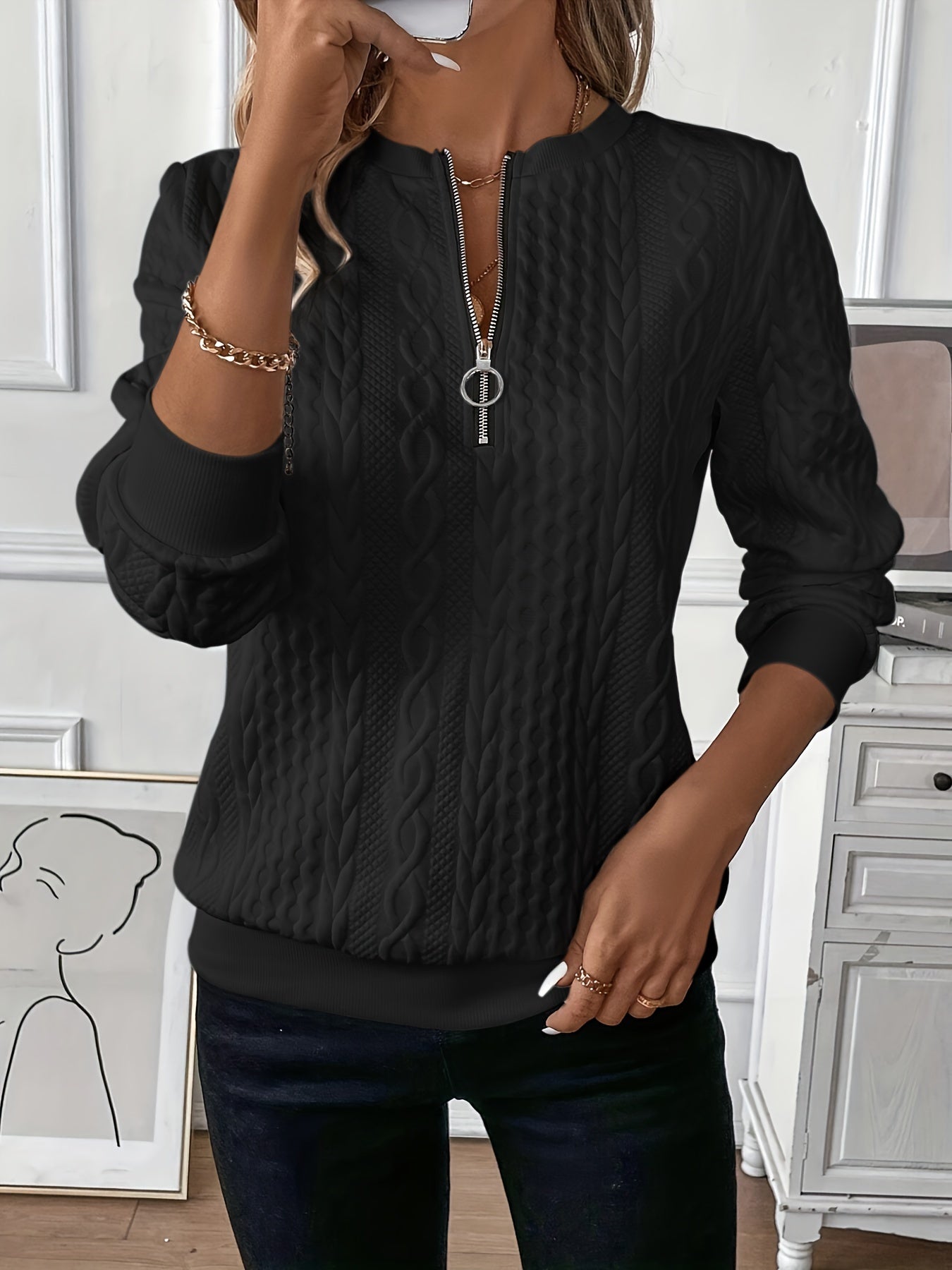 Alla | Elegant zip-tröja