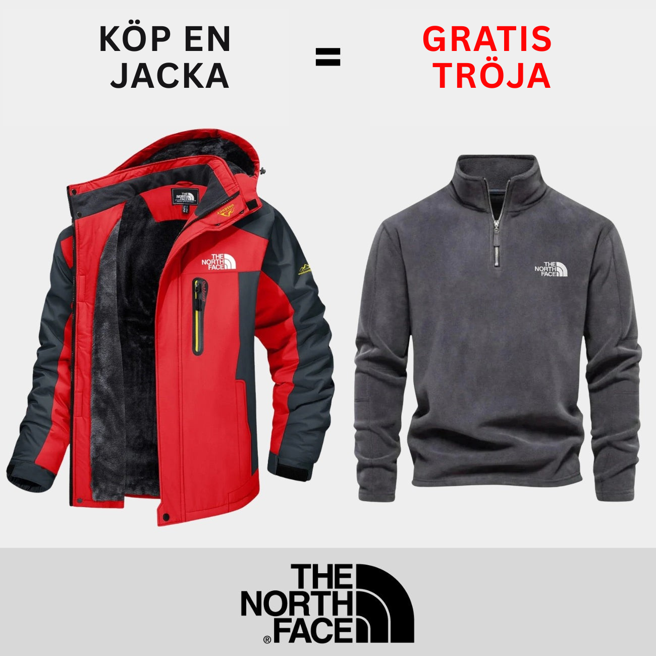 Isolerad utomhusjacka + Gratis tröja || Erbjudande under begränsad tid