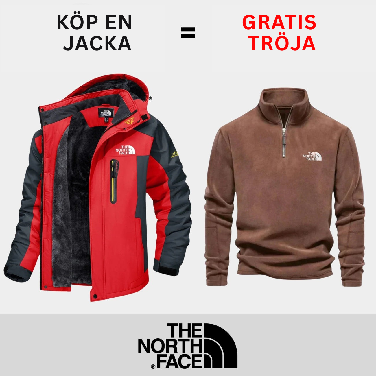 Isolerad utomhusjacka + Gratis tröja || Erbjudande under begränsad tid
