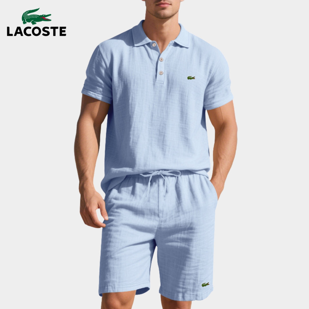 Avslappnad Polo- & Shortsset för Herr || LAGERRRENSNINGSPRIS
