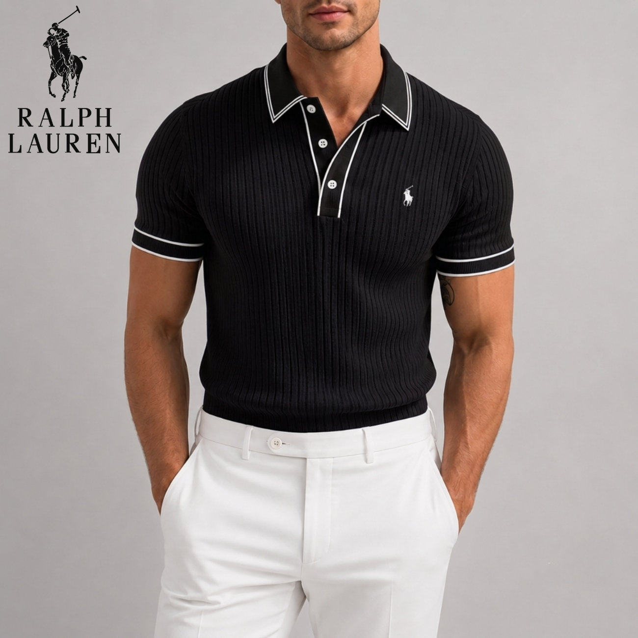 Core Luxe Ribbed Polo || Utförsäljning