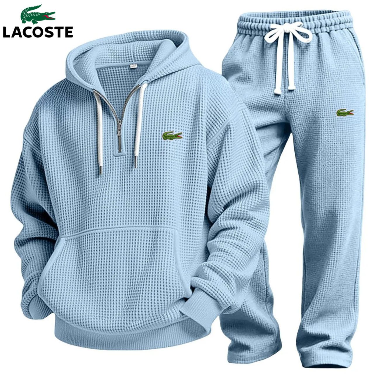 Prestandaset med Våffelstickad Hoodie och Joggingbyxa || Utförsäljning